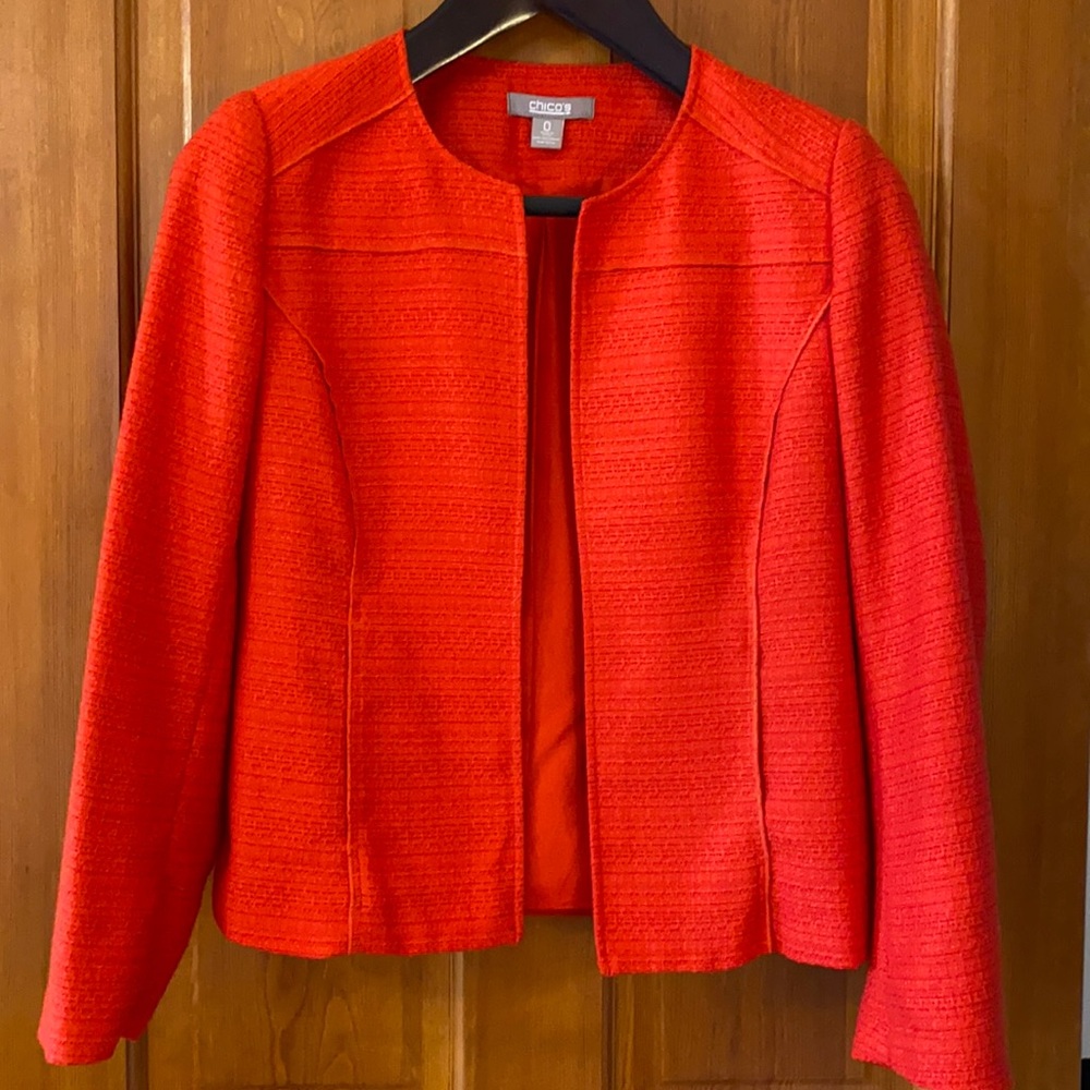Chico’s | Open front orange jacket
